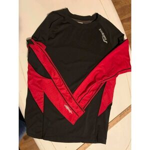 Saucony Long Sleeve Shirt Men Black Red w/MPRO2 Training Graphics SZ XXL